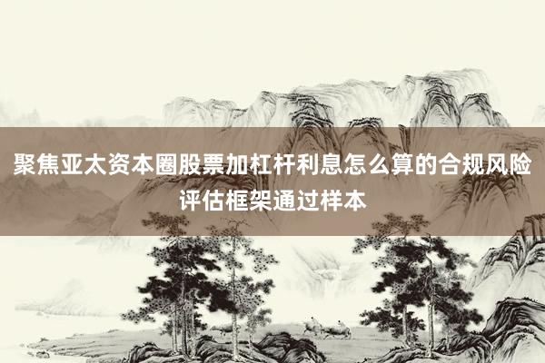 聚焦亚太资本圈股票加杠杆利息怎么算的合规风险评估框架通过样本
